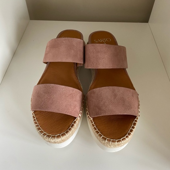 SOLD NWT Franco Sarto ‘Cappy’ pink espadrille sandals - Picture 4 of 7